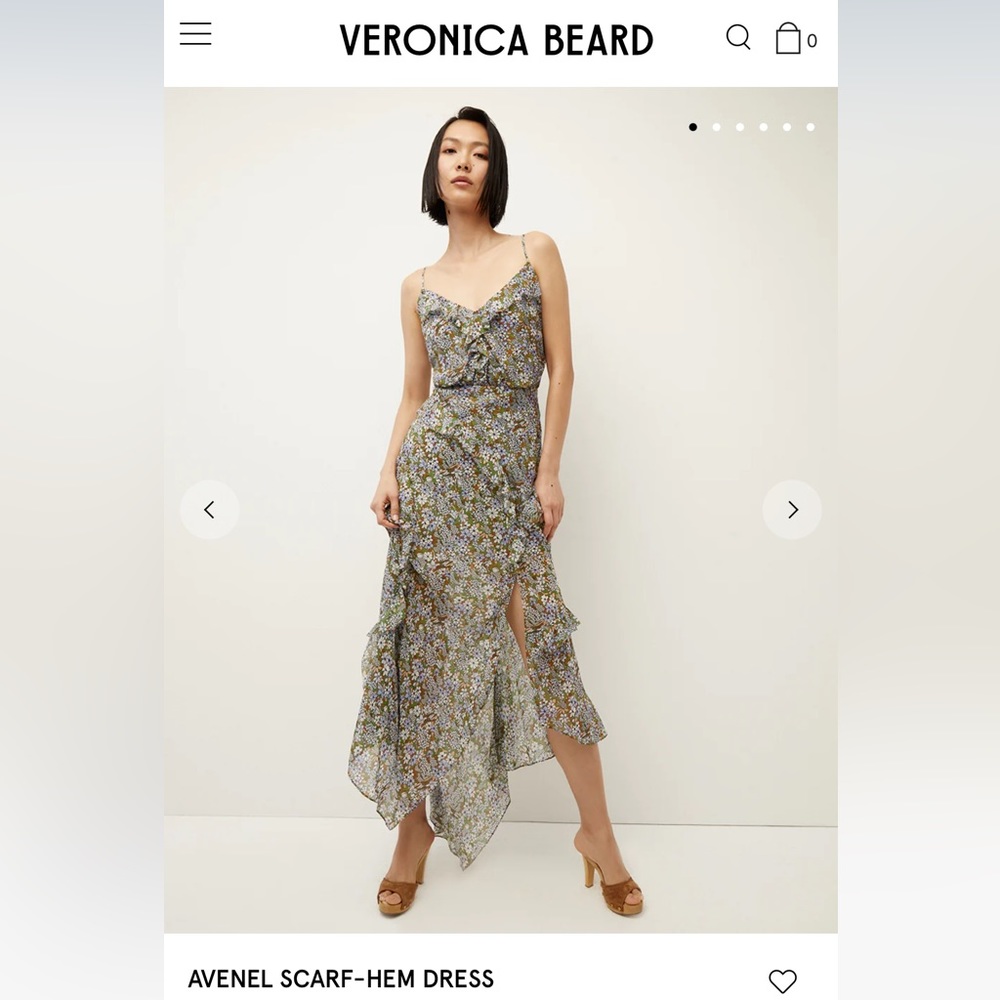 Veronica beard AVENEL SCARF-HEM DRESS NWT